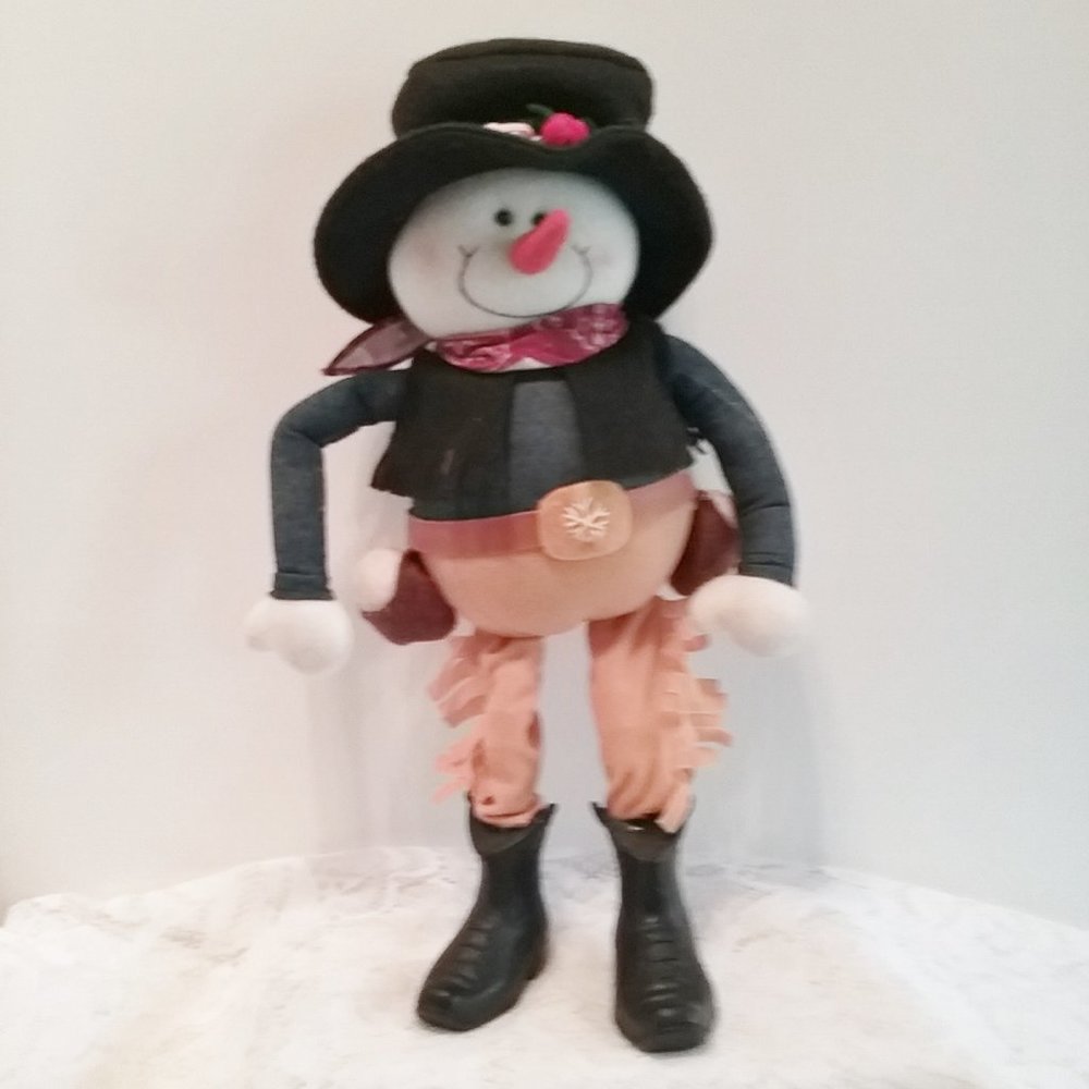 Shelf sitter cowboy snowman